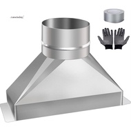 Galvanized Steel Rectangular to Round Duct Transition for Microwave Vent Kits, 4" Dia X 3-1/4" X 10"