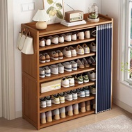 HY-# Bamboo Dust-Proof Shoe Rack Simple Multi-Layer Storage Rack Home Doorway Economical Large Capacity Solid Wood Shoe