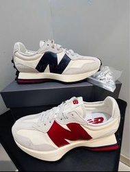 👟【全新正貨】New Balance 327 經典復古白藍紅鴛鴦配色 男女同款運動鞋