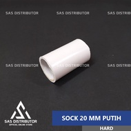 20 mm White PVC Hard Socket 20 mm Conduit Socket/ 20 mm Electrical Pipe Socket/ 20 mm Conduit Pipe S