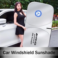 Fit E300 E200 GLS GLC GLK GLB C200 C260 Windshield Sun Shade Blocks UV Rays Car Front Windshield Vis