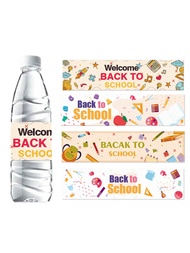 24/36/48pcs/ Sets Of Back-To-School Water Bottle Stickers, 7.87 Inches X 1.96 Inches Back-To-School 