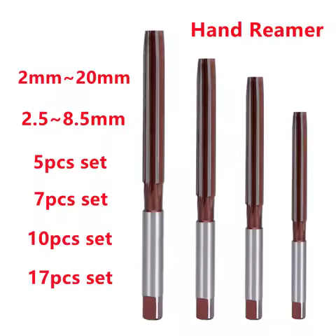 Hand Reamer CNC Chuck H8 Milling Cutter Straight Shank 2mm-8mm-20mm 2.5/3.5/4.5/5.5/6.5/7.5/8.5mm 5/