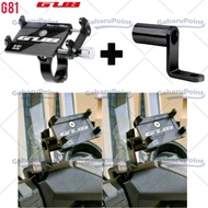 Paket Phone Holder GUB G-81+ Bracket Motobar Original Alumunium Alloy Stand Holder Hp Motor Tempat H