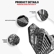 ❀ ⭐ HONDA RADIATOR COVER CLICK 125i 150i V2 V3 RADIATOR COVER CARBON FOR MOTORCYCLE