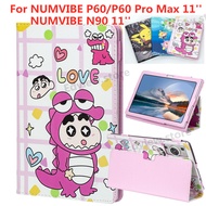 เคสแท็บเล็ต NUMVIBE P60โปรสูงสุด11นิ้วเคสแท็บเล็ตหนัง Pu การ์ตูนสำหรับ N90 NUMVIBE 11 ''เคสฝาครอบกัน