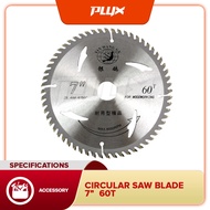 7" 60T Circular Wood Saw Blade 60 Teeth Cutting Wood Potong Kayu 7inch