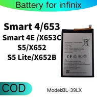 Battery BL-39LX Bateri Compatible For INFINIX Smart 4, smart 4E, s5, s5 lite Batery