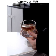 Semi Moon Half Moon Glass Color Condensation Back Tomoe Yagawa Middle Aged Crystal vintage Whiskey G