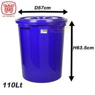 (110L) HighQuality Plastic Pail With Cover | Water Pail with Lid | Large Water Storage | Plastic Wat