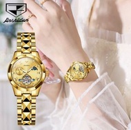 金仕盾鏤空機械錶防水女士手錶(鋼帶全金女）#S057029101