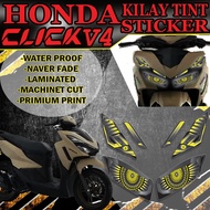 HONDA CLICK V4 KILAY TINT STICKER / HONDA CLICK STICKER DECALS