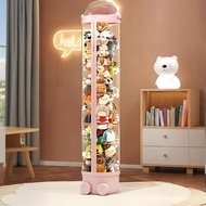 Tiub Penyimpanan Haiwan Sumbat, Tiub Penyimpanan Mainan, Penyusun Mainan Jelas dengan Zip & Lampu LE