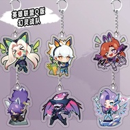 League of Legends keychain Chibi Mica Acrylic Aatrox Jinx Riven Irelia Miss Fortune gift decoration 