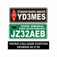 Orari & Neat Callsign Board | Custom Callsign Board | ACP 3 mm | 50 x 20