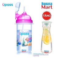 [Mua 1 Tặng 1] Bình nước Upass UP0620Y 420ml cao cấp nắp bật ống hút mềm + Tặng 1 bình Inochi Yama 1