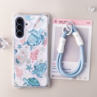 Latest Turtle Sea Aesthetic Anti-Fall Strap Case Vivo Y19S Pro V50 Lite 5G Y29 5G Y12A Y12S 2021 Y03