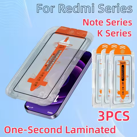 3PCS Screen Protector Kit for Redmi Note Series 15 pro 14 13 12 Turbo 11 plus 11t 11e 10 9s 5G 4G K 