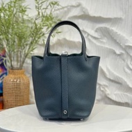 98%新🆕 Picotin18 Touch 67 Vert Fonce TC Clemence / Matte Alligator 霧面鱷魚 PHW 銀扣