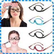 SHOOGEL Rotating Makeup Reading Glasses, Eyewear Colourful Frame Folding Eyeglasses, Fashion Vision 