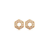 【Arte Vitta】Beekeeper Abella 香檳鑽石黃金耳環