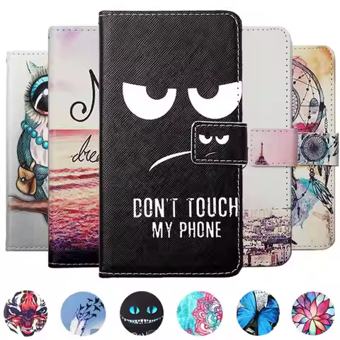 wallet case For Philips Xenium S266 S566 Samsung Galaxy M01 Core A01 A11 A21 Core Leather Protective