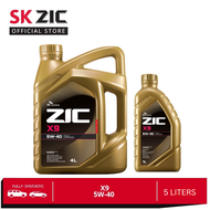SK ZIC X9 5W-40 5 Liters Fully Synthetic High Performance Engine Oil