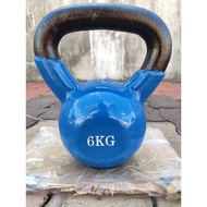 Vinyl Coated Cast Iron Kettlebell 6KG Random Colour