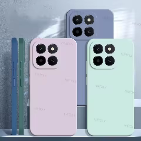 For Honor X6c Case Honor X6c Cover Funda Shockproof Luxury TPU Liquid Silicone Protective Phone Back