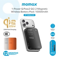 [CCC Certified] Momax [IP168Q22] Q.PASS X1 Qi2.2 Magnetic Wireless Powerbank 10,000mAh
