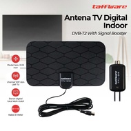 PROMO Antena TV Digital DVB-T2 25dB motif Grid Pattern dengan Signal Booster Panjang Kabel 3 meter