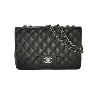CHANEL Classic Flap  CF 經典款 大號 羊皮 菱格紋 黑色 肩背包 30cm