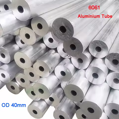 1Pcs OD 40mm 6061 Aluminium Alloy Tube Length 100mm Hollow Round Aluminum Pipe ID 10/11/15/19/25/26/