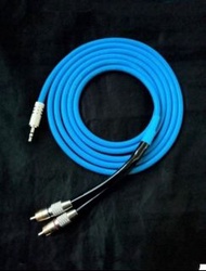 日本/Canare L-2T2S /3.5mm to 2ⅹRCA Cable 1.8M (3.5mm轉RCA轉換線 (1.8米長) Canare L-2T2S/3.5mm stereo to RCA left right audio interconnect cable. 1.8m  in length. Gold plated connectors