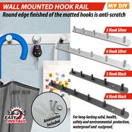 DIY Online4u - 5 OR 6 CYLINDER HOOK ALUMINIUM HANGER HOOK COAT HOOK RACK WALL MOUNTED TOWEL HOOK RAI