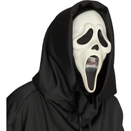 Topeng Halloween Topeng muka hantu Hiasan Topeng Seram Jeritan Kostum Prop Tengkorak Menakutkan Cosp