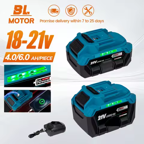2025 New Rechargeable Lithium Battery 4.0AH 6.0AH Power Tool battery Led indicator batteries Pack Fo