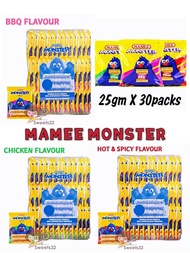 Mamee Monster BBQ / Pedas / Ayam / Lada Hitam (25g x 30 Packs)