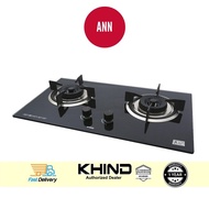 Khind HB902G 4kw Twin Burner Gas Hob Gas Stove with Fast Shipping  / Dapur Gas / 煤气炉  HB-902G / HB-902
