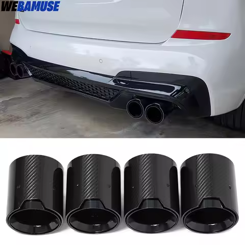 Car Exhaust Tip For BMW X3M F97 X4M F98 M Performance Carbon Fiber Exhaust Pipe Muffler Tip Nozzle T