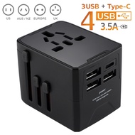 Universal travel adapter with 3USB + 1 Type-C port Travel Phone charger