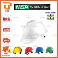 MSA safety helmet Free Size White MSA V Gard SAFETY Helmet With Chin Strap *New Stock* Topi Keselama