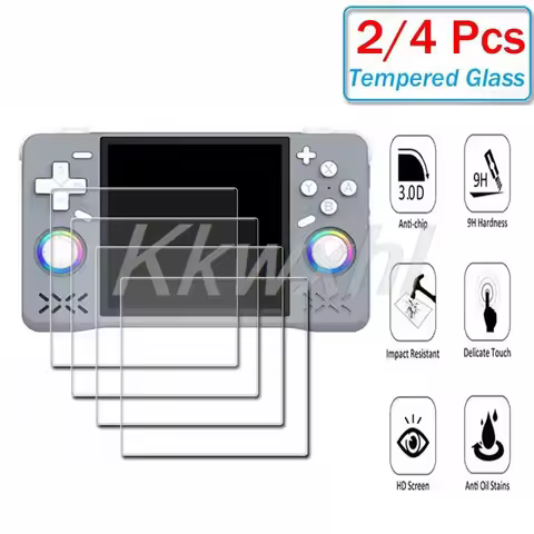 2-4PCS 9H HD Tempered Glass For XF40H Retro Game Console ON XF40H 4'' Screen Protective Cover Film