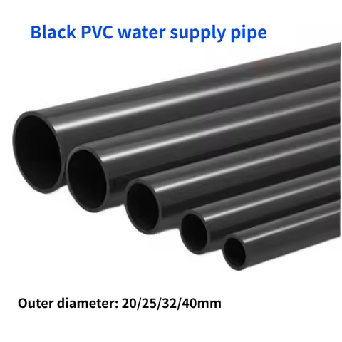 1/2pcs Black PVC Pipe O.D 20/25/32/40mm Agriculture Garden Irrigation Hard Tube Fish Tank Water Pipe