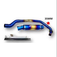 Rs150 King Drag Muffler Box 51MM Manifold 35MM Blue