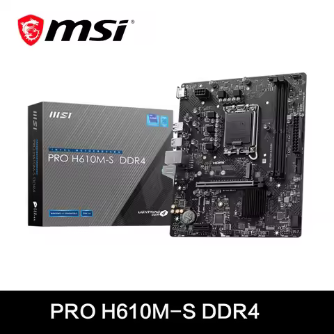 MSI PRO H610M-S DDR4 INTEL H610 Support Intel Core 14th/13th/12th Gen Processors Pentium Gold and Ce