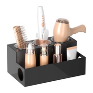 【JIA】-Hair Tools Organizer Hair Dryer Holder Countertop Blow Dryer Stand Storage for Vanity Bathroom with 3 Cups