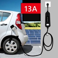 EV Charging Cable Type 2 Plug 3 Pin Electric Vehicle Car Charger Portable 13A