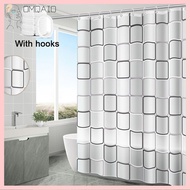 OMQAIO Bathroom Accessories Mildewproof Waterproof PEVA Bath Curtains Shower Curtain Bathroom Screens