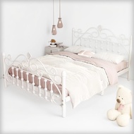 Iron bed 1.8 meters simple double bed iron frame princess bed apartment rental single 1.2 European i